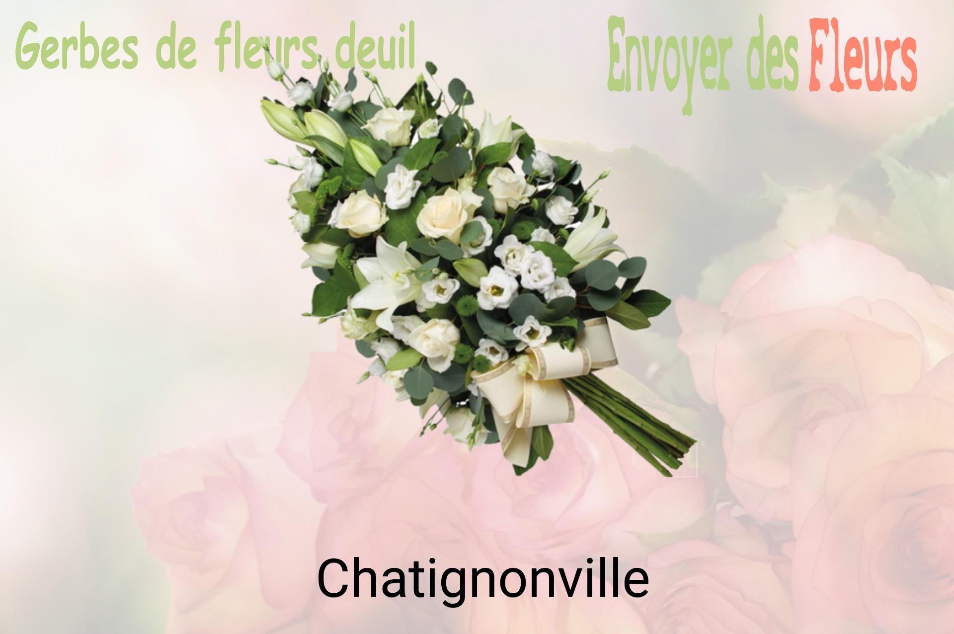 Gerbe de fleurs de deuil livrée à Chatignonville